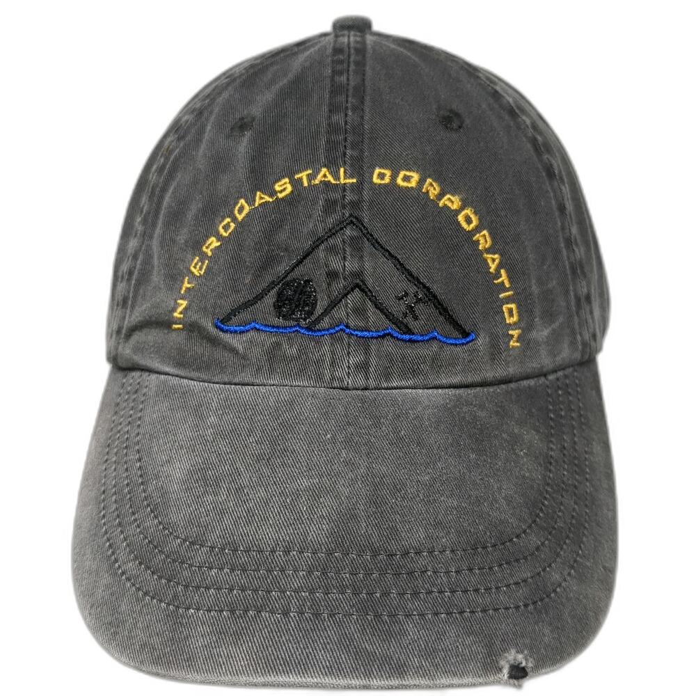 Anvil Baseball Cap Gray One Size Intercoastal Corporation Embroidered Cotton Hat
